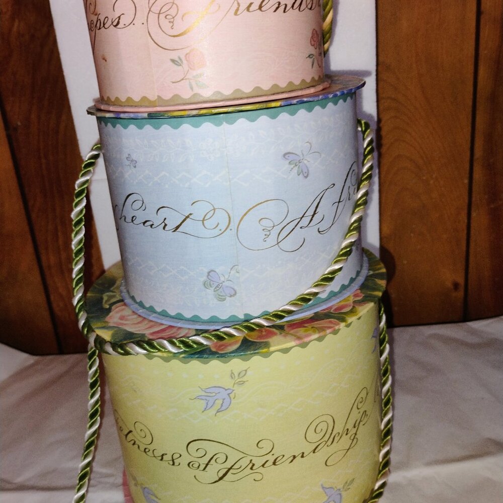 Floral stacking boxes